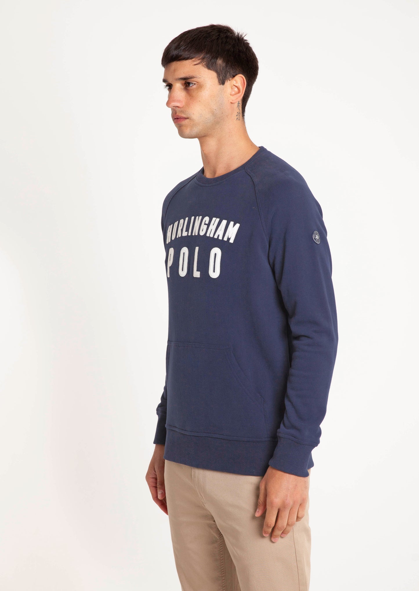 Branded Crew Neck Sweat - Frost