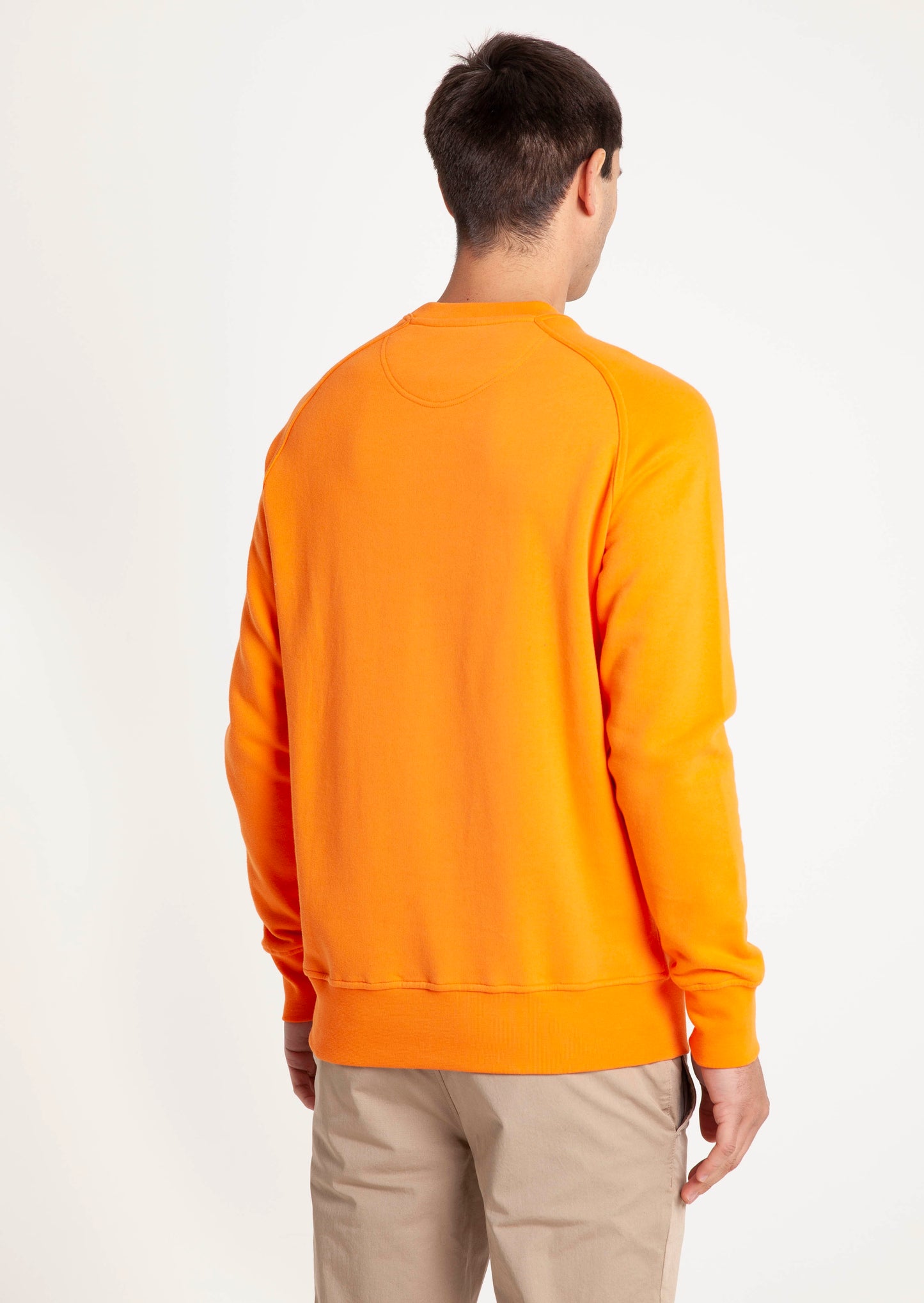 Branded Crew Neck Sweat - Tangerine