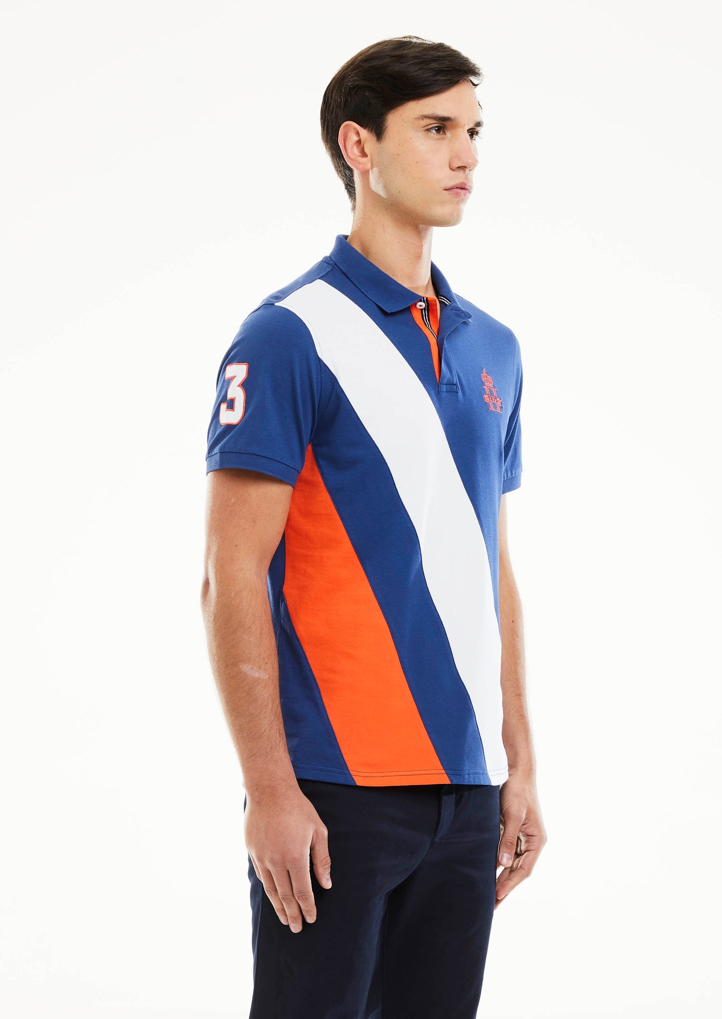 Double Sash Polo Shirt - Indigo
