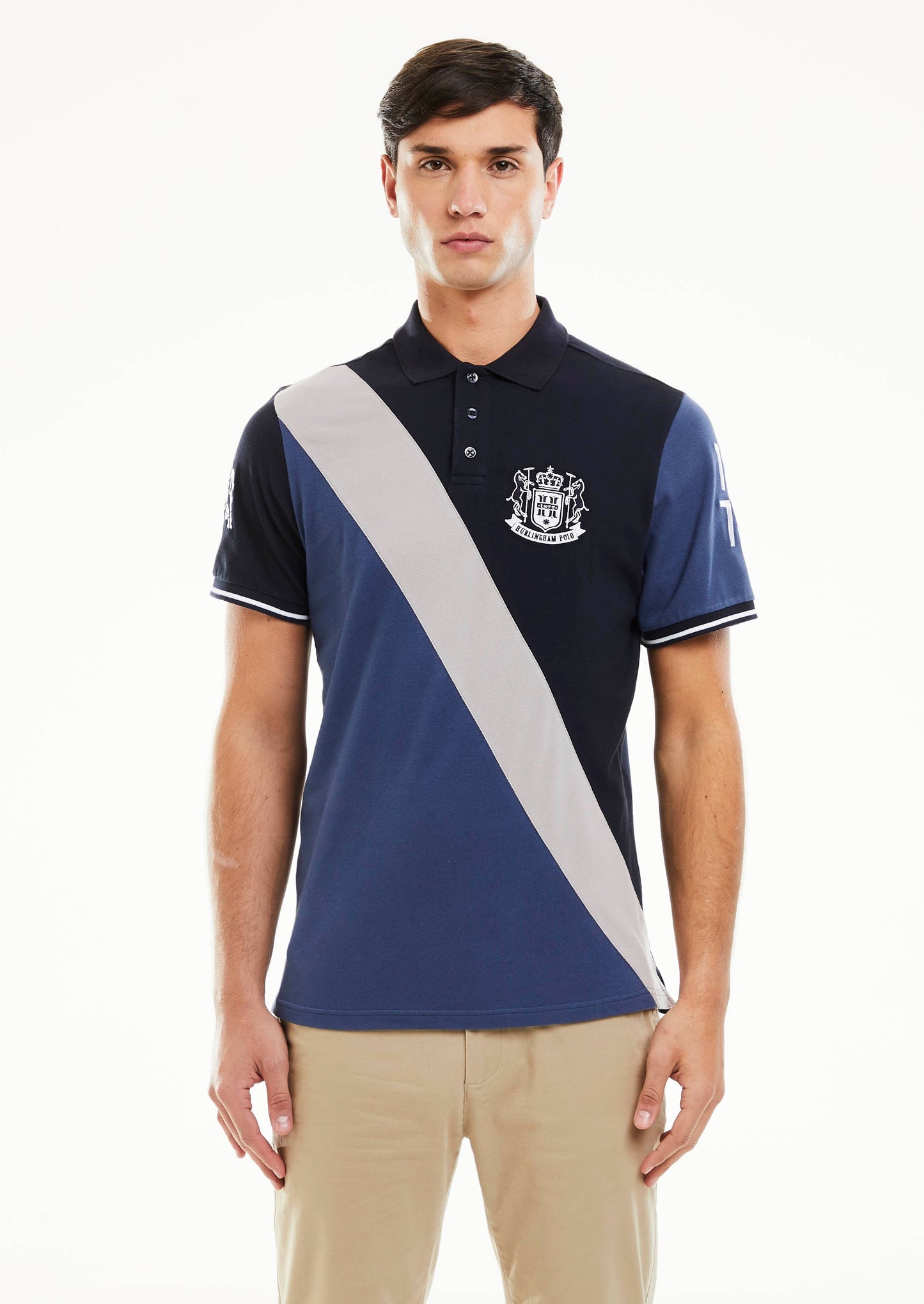 Sash Crest Polo - Lagoon