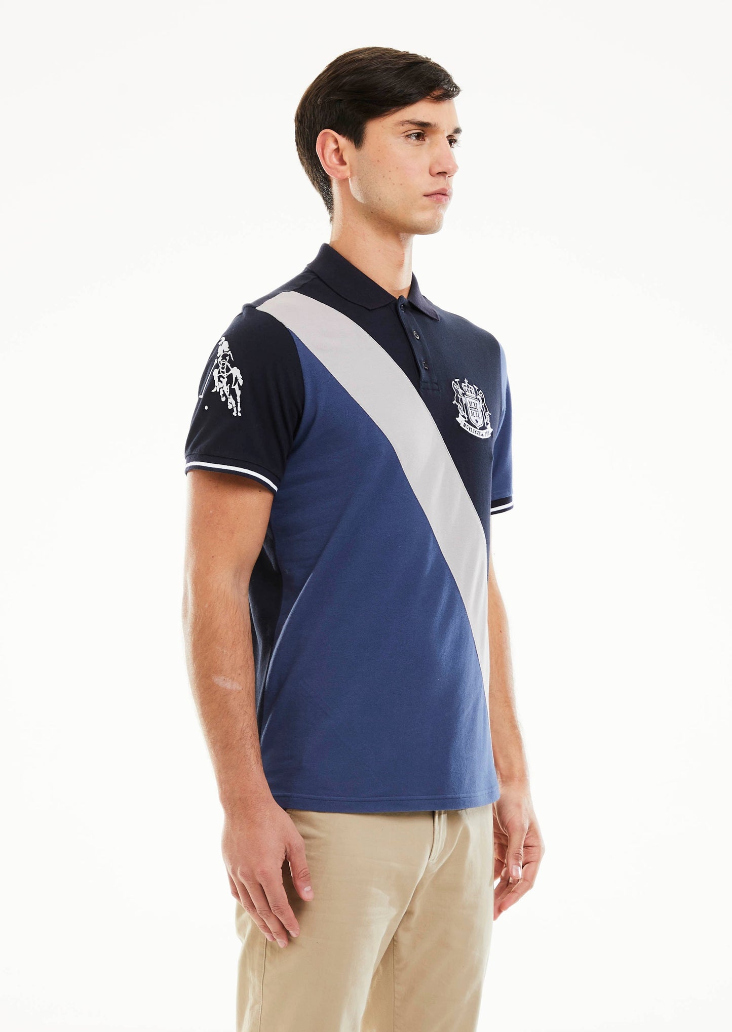 Sash Crest Polo - Lagoon