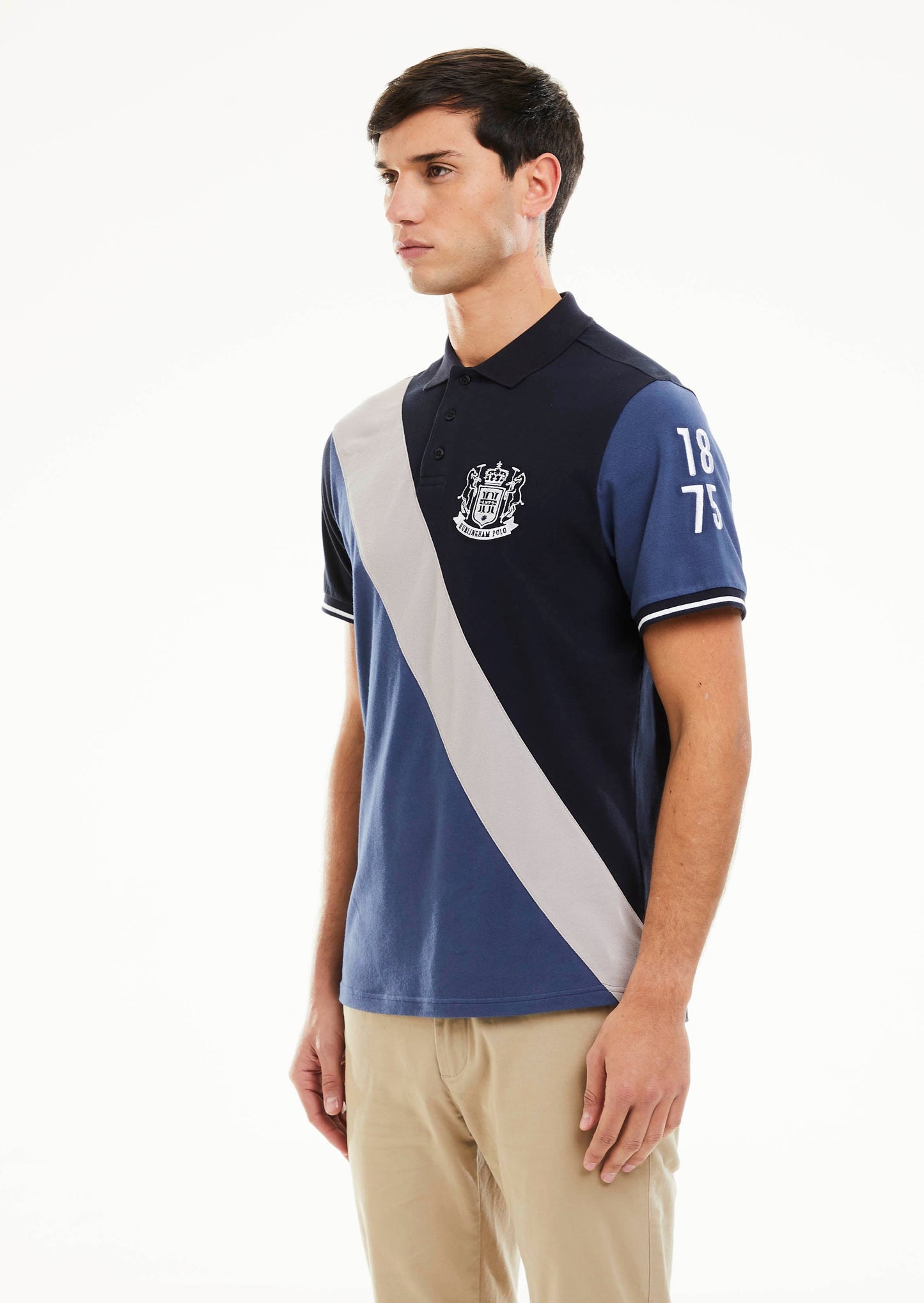 Sash Crest Polo - Lagoon
