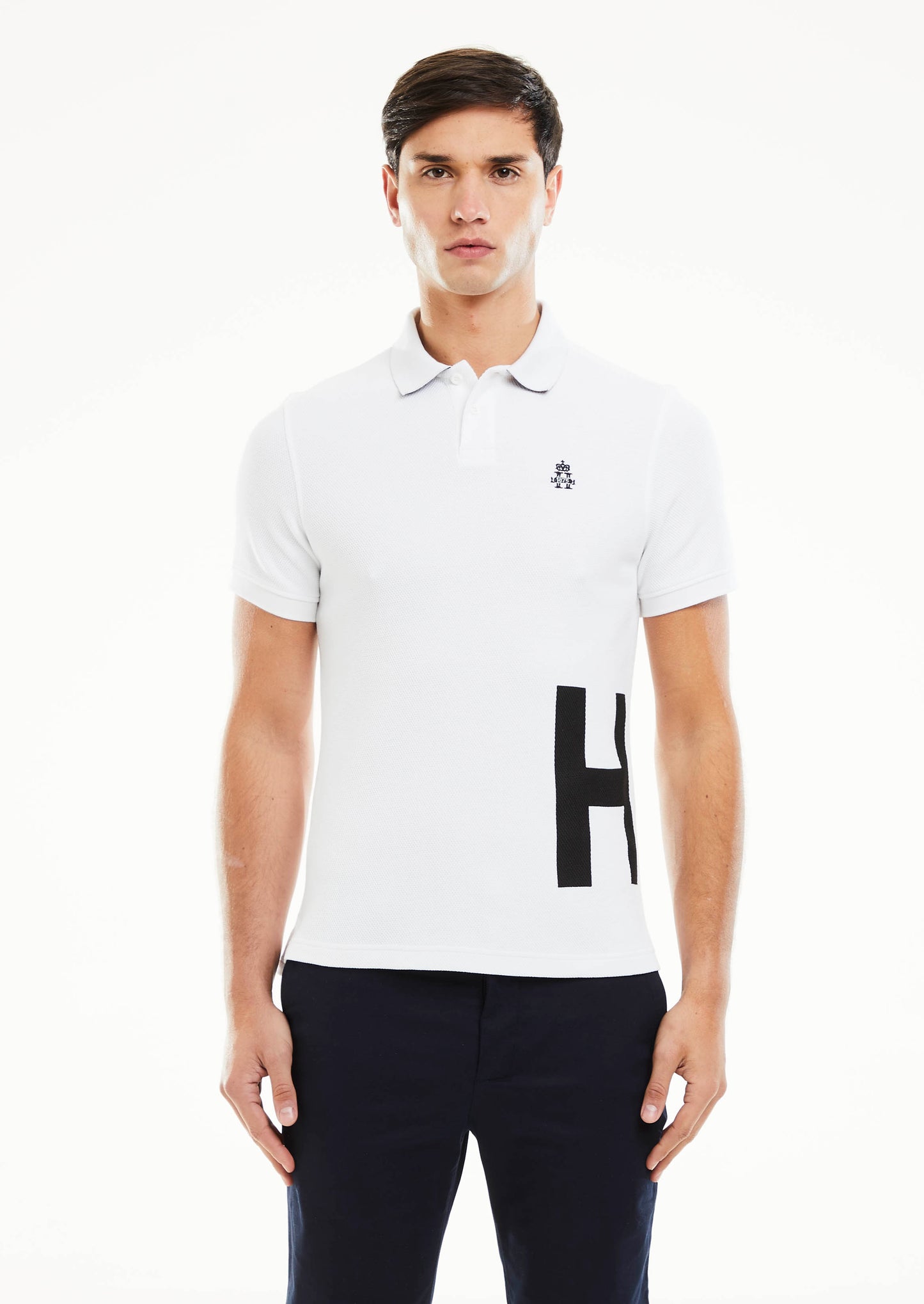 HLPL Printed Polo - White