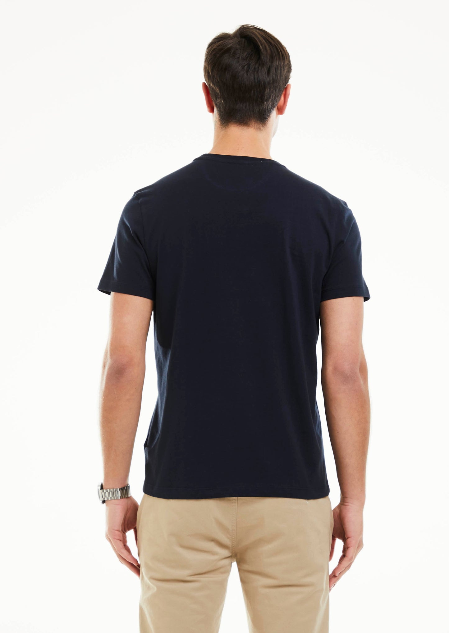 Square Print T-Shirt - Navy