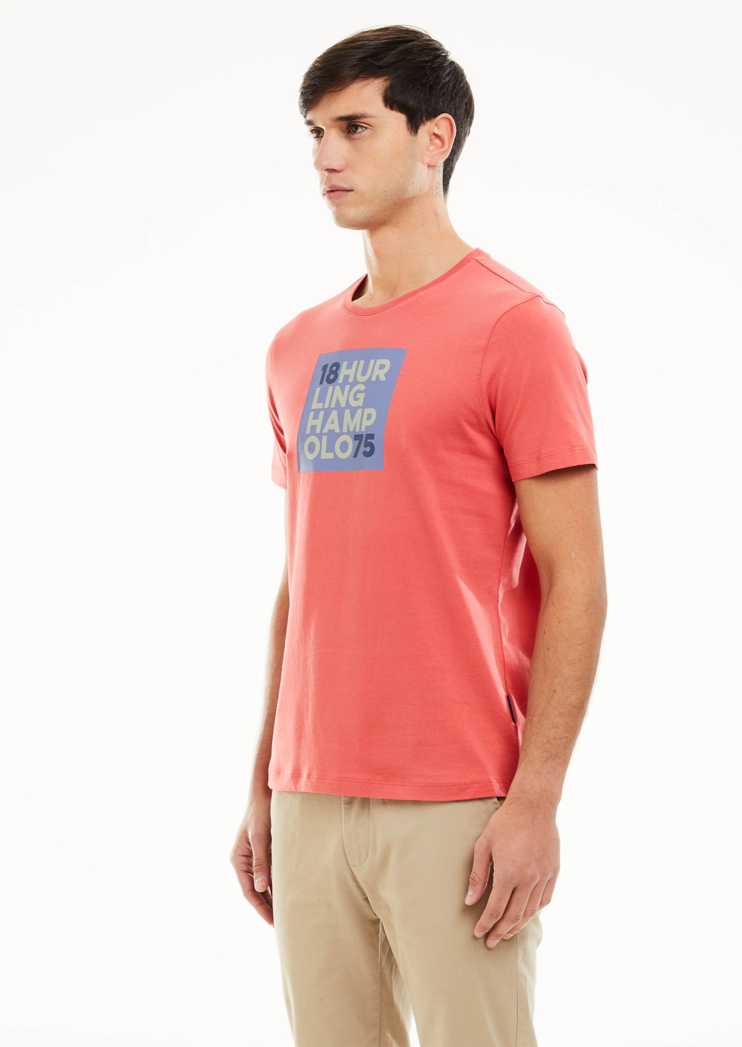 Square Print T-Shirt - Red Brick