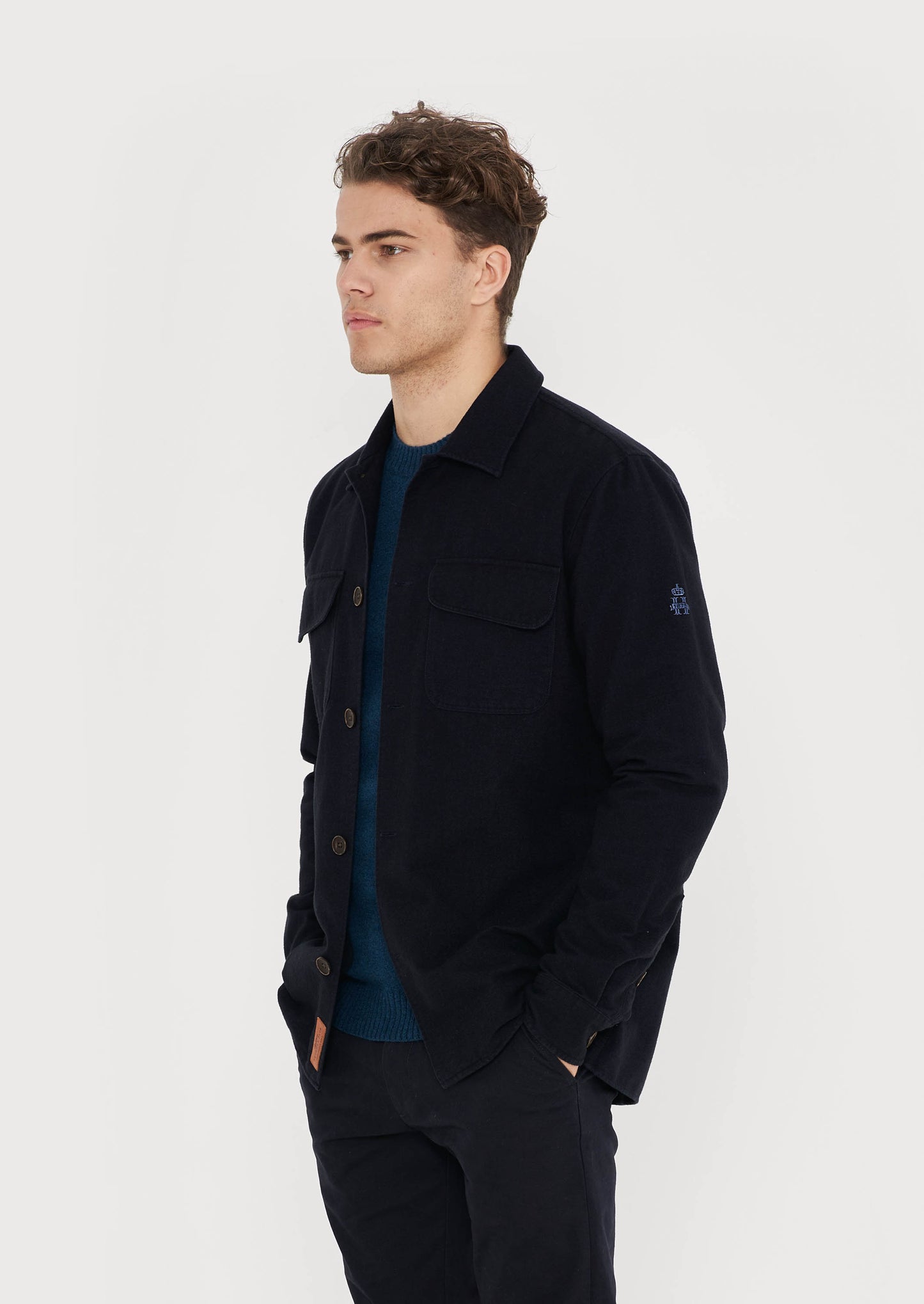 Brushed Flannel Hurlingham Polo Overshirt