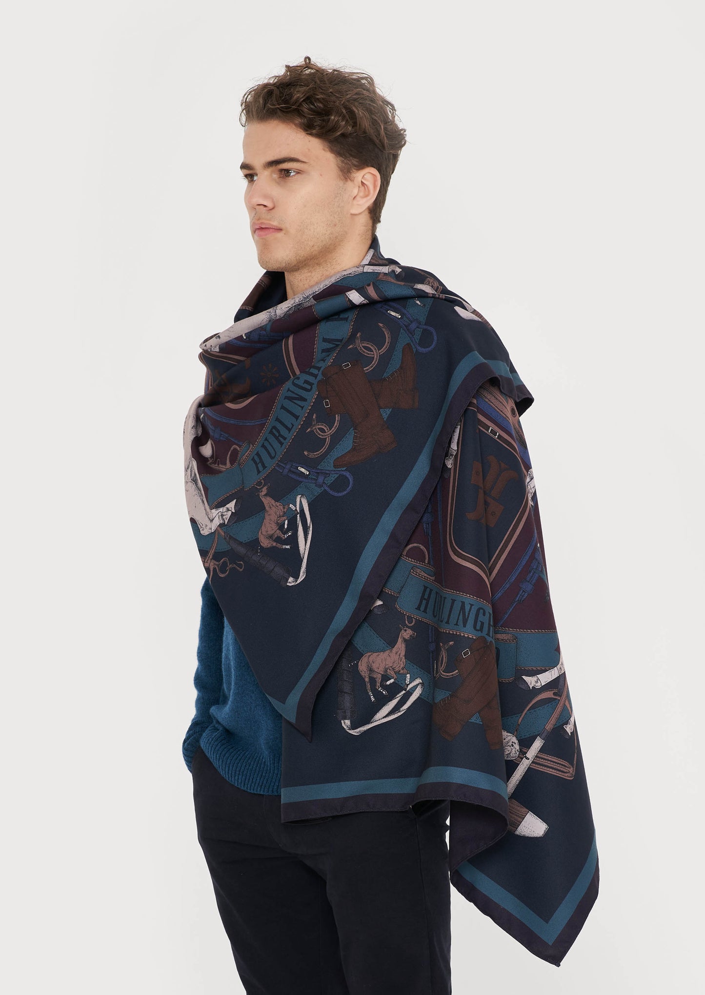 Hurlingham Polo Cape scarf