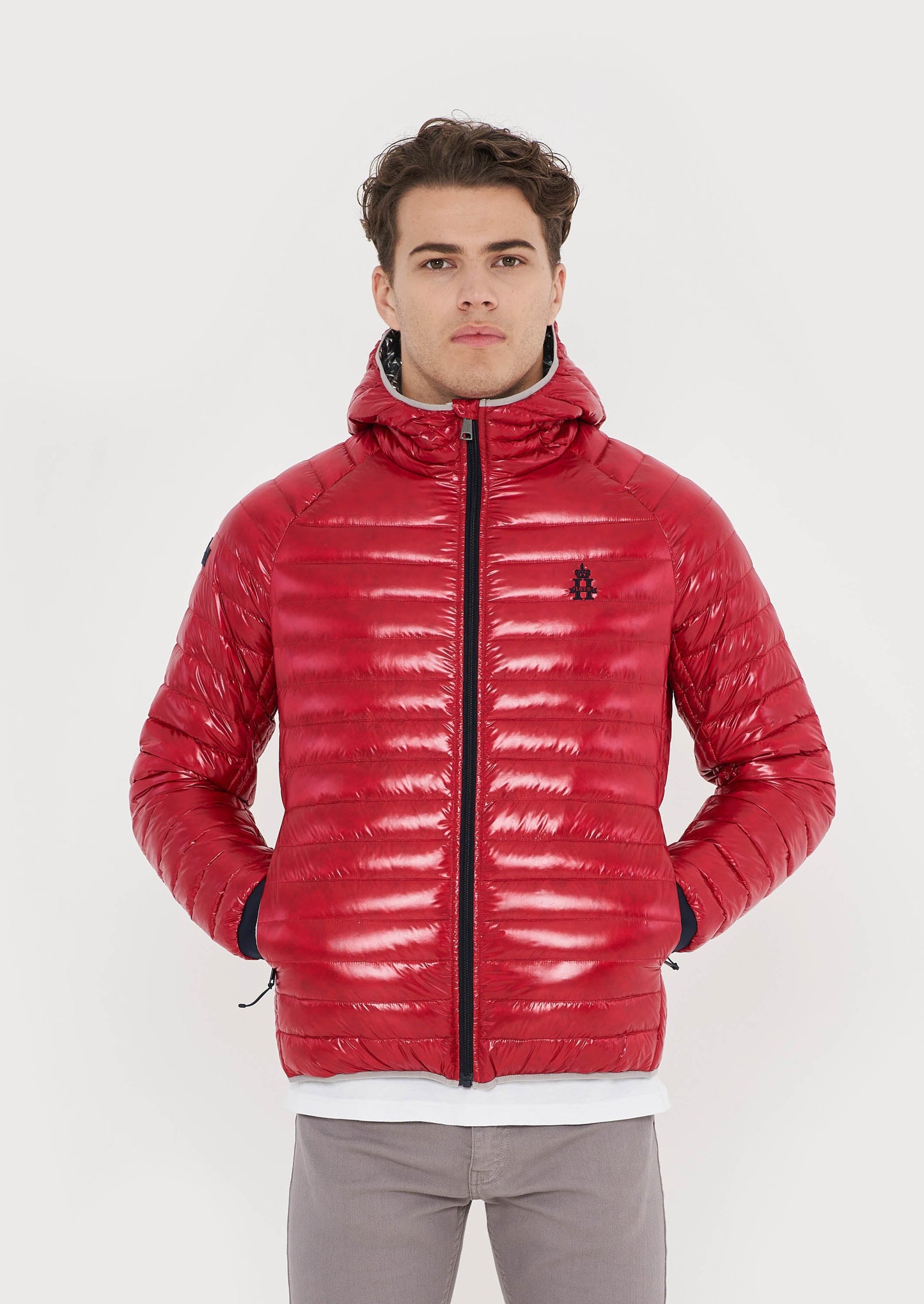 Hurlingham Polo Lightweight Down Jacket - Scarlet