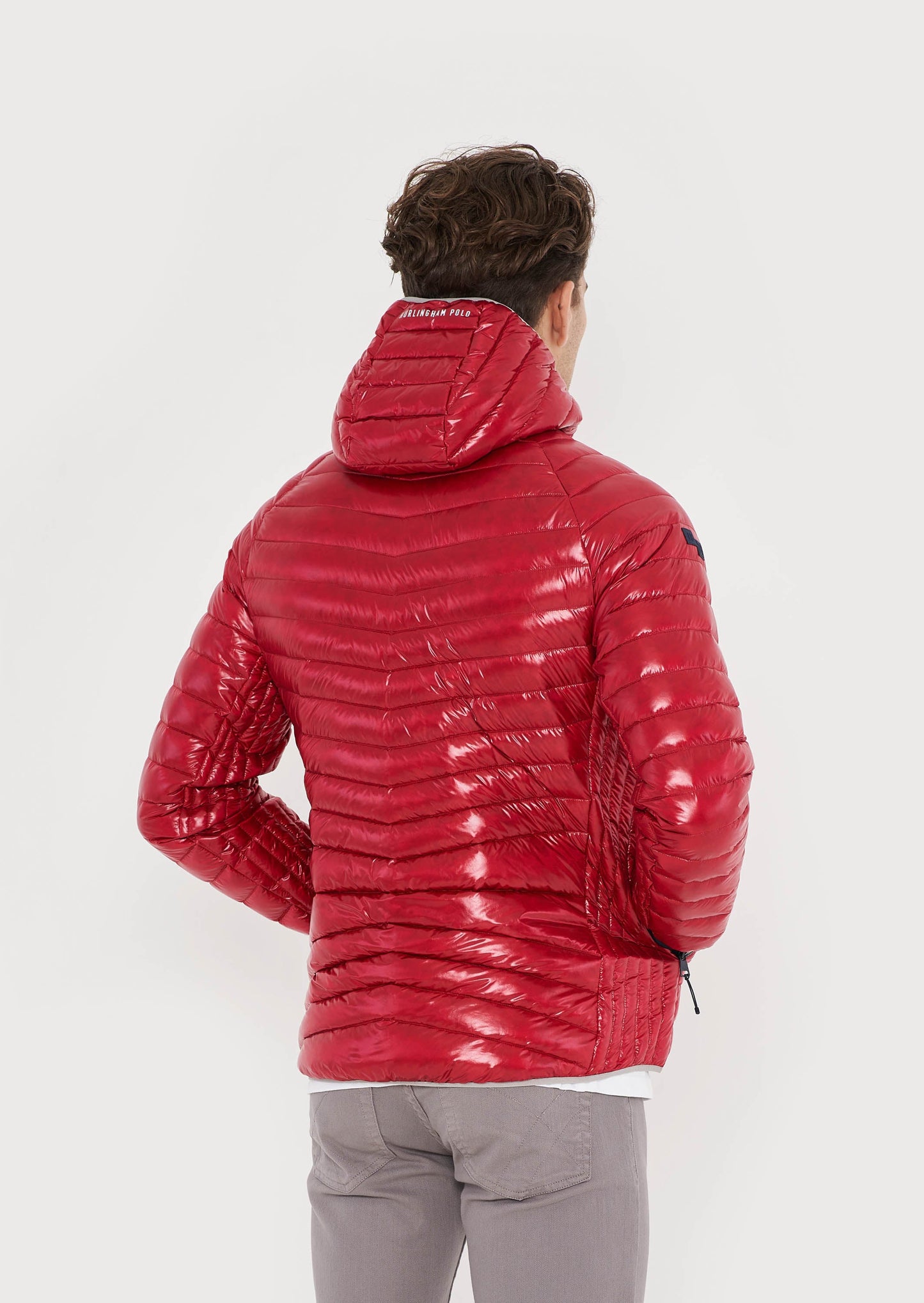 Hurlingham Polo Lightweight Down Jacket - Scarlet