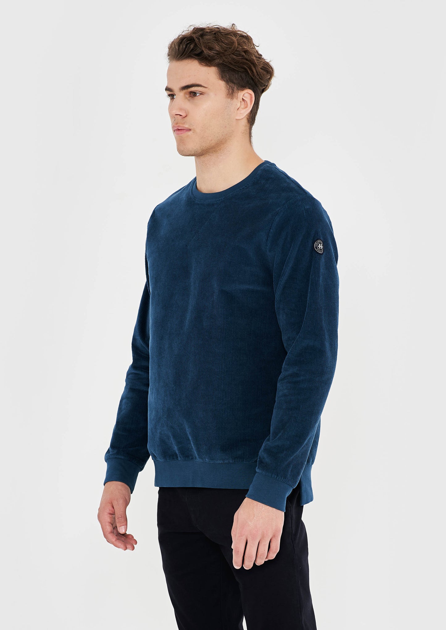 Stretch Corduroy Crew Neck Sweat