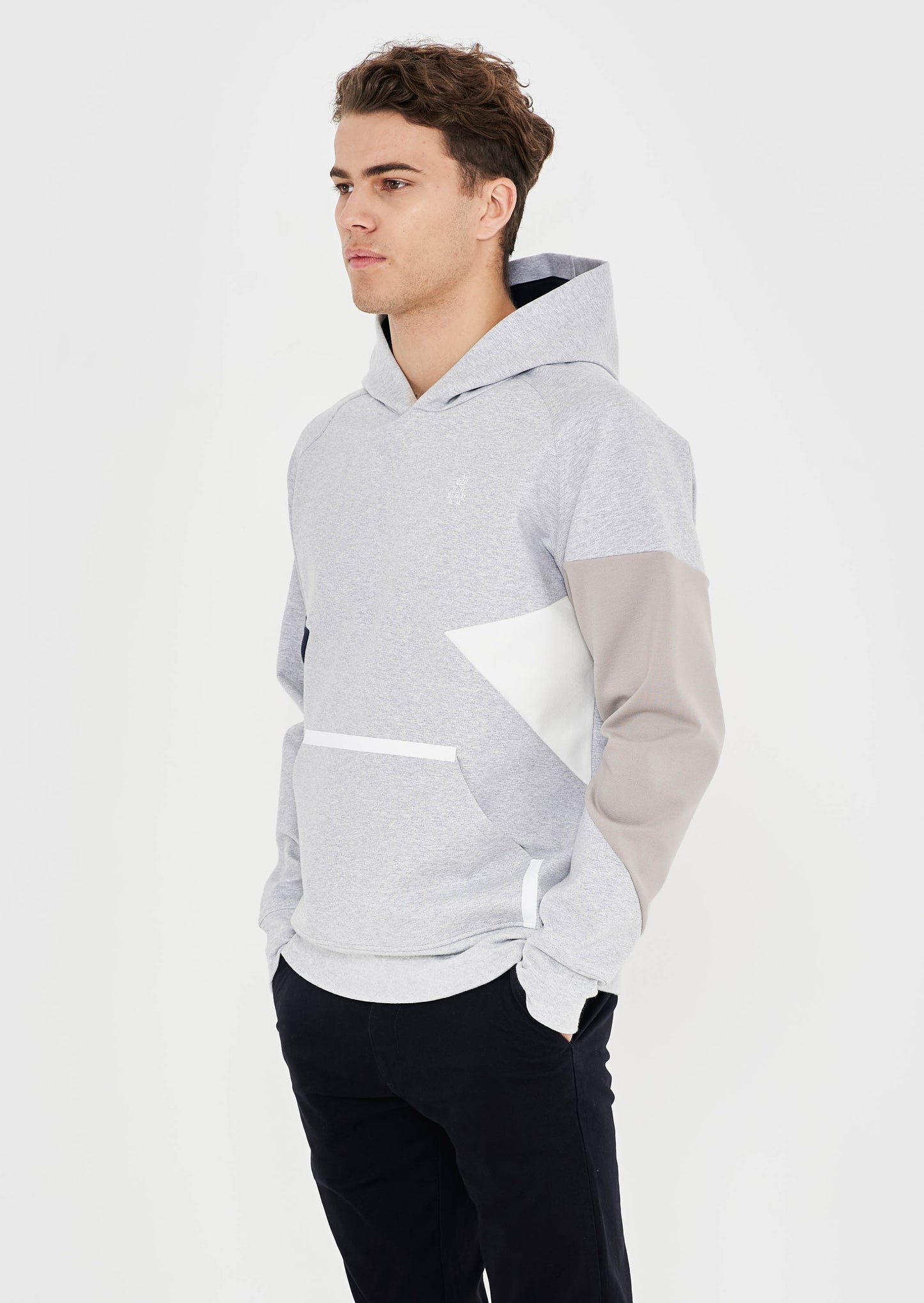 Hurlingham Polo Ribbons Colour Block Overhead Hoodie