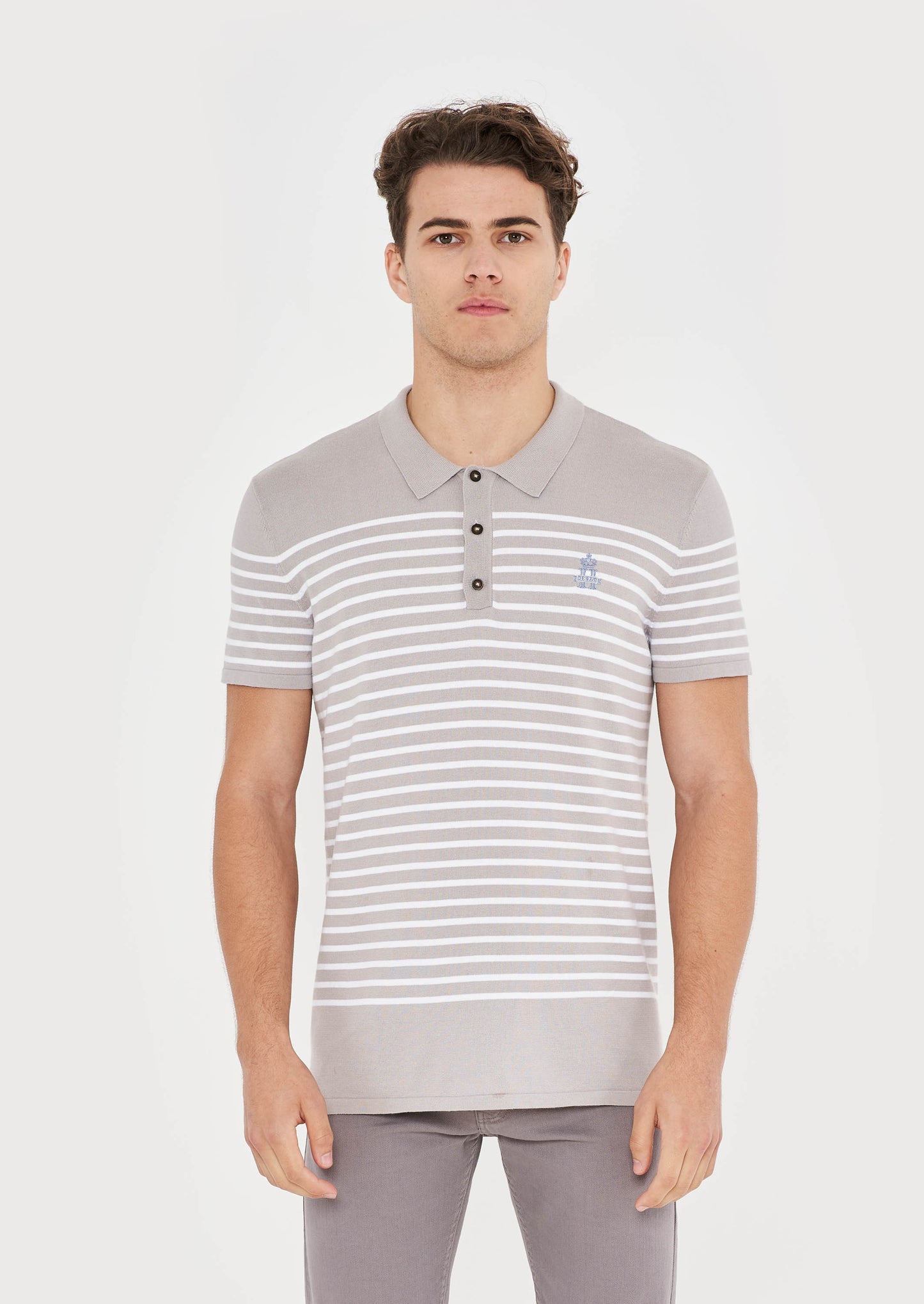 Hurlingham Polo Knitted Stripe Polo Shirt