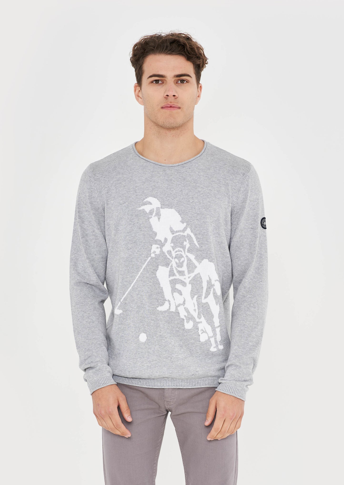 Hurlingham Polo Intarsia Crew Neck Knit