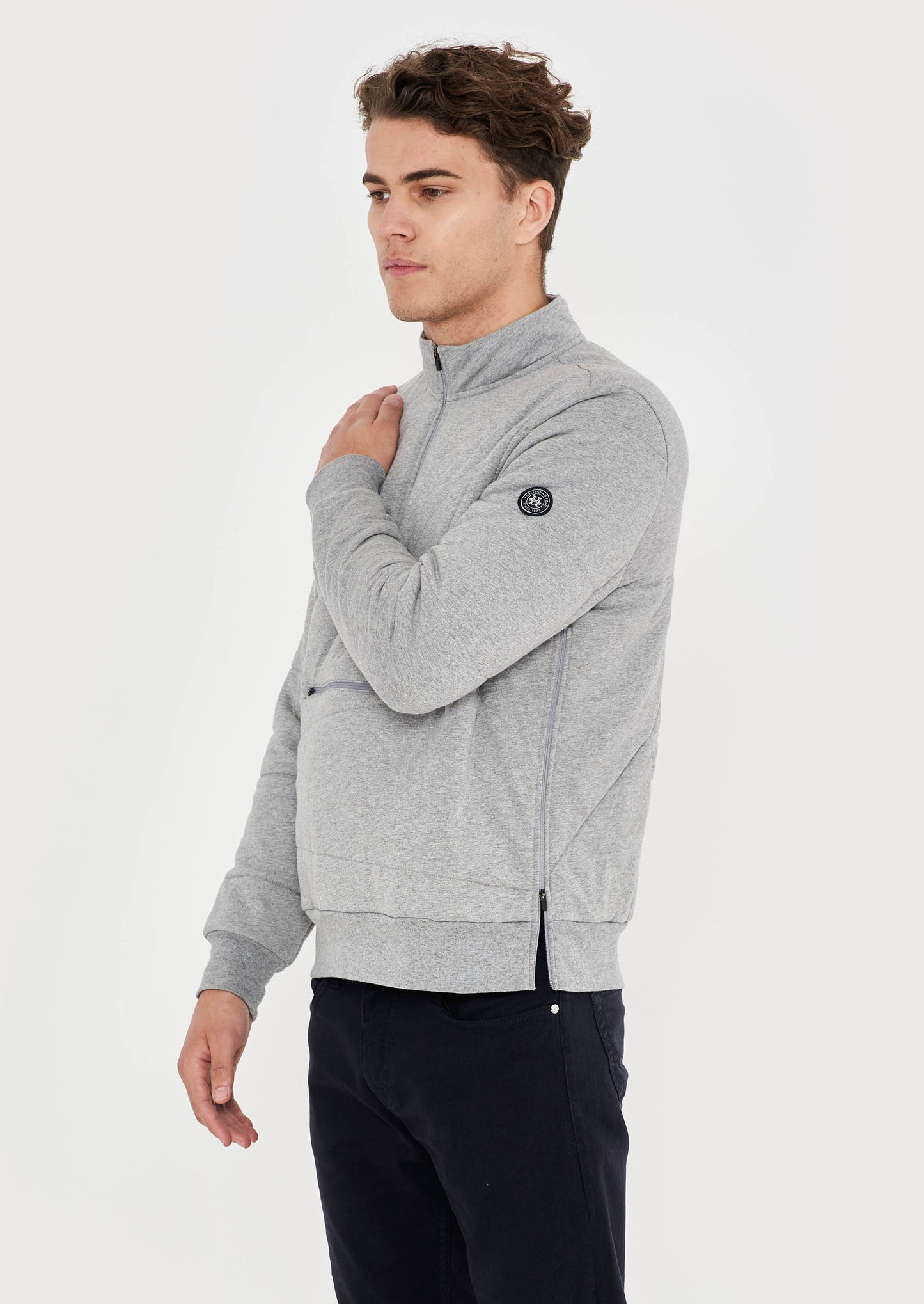 Padded Quarter Zip Sweat