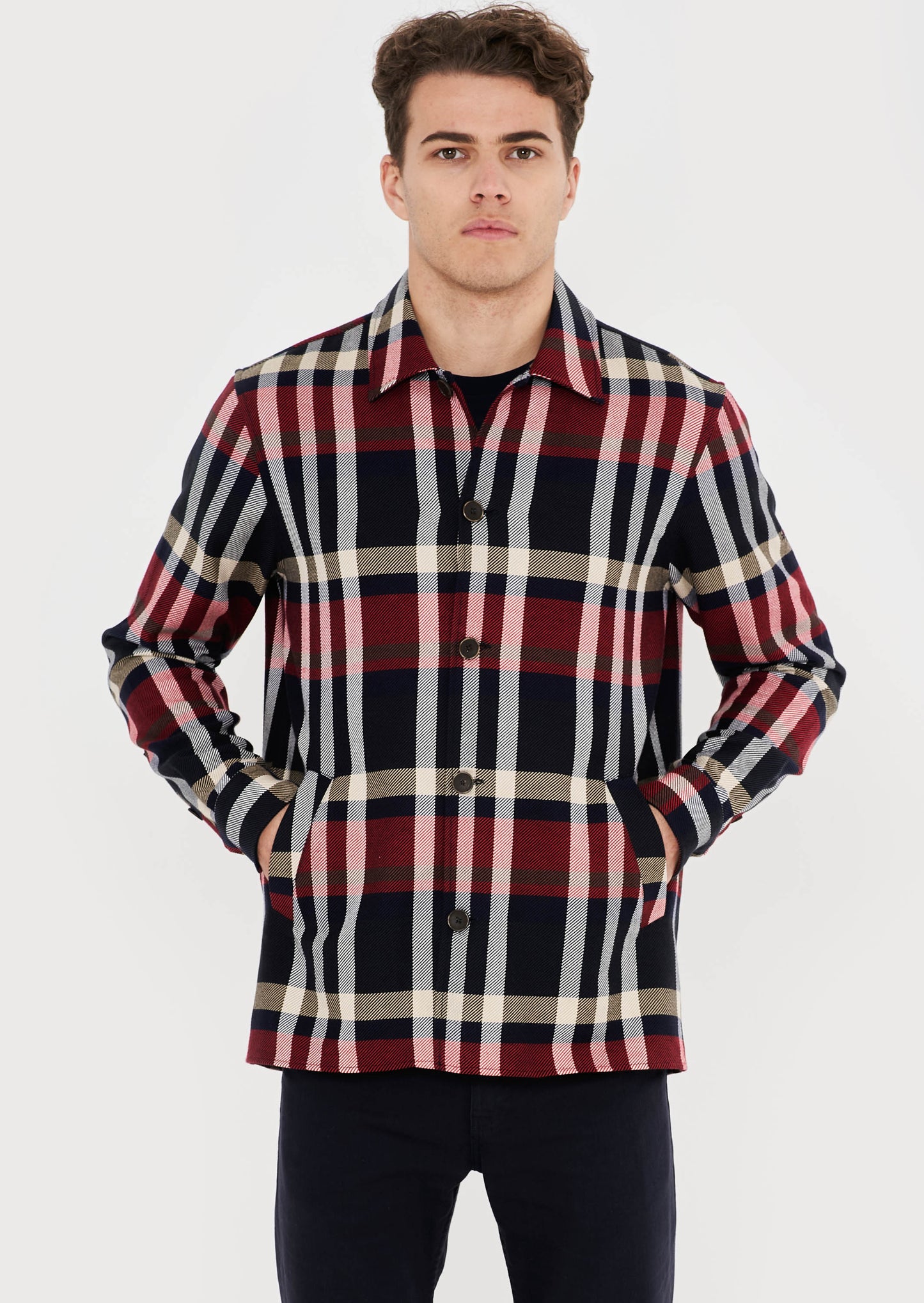 Ribbons Check Outerwear Shirt