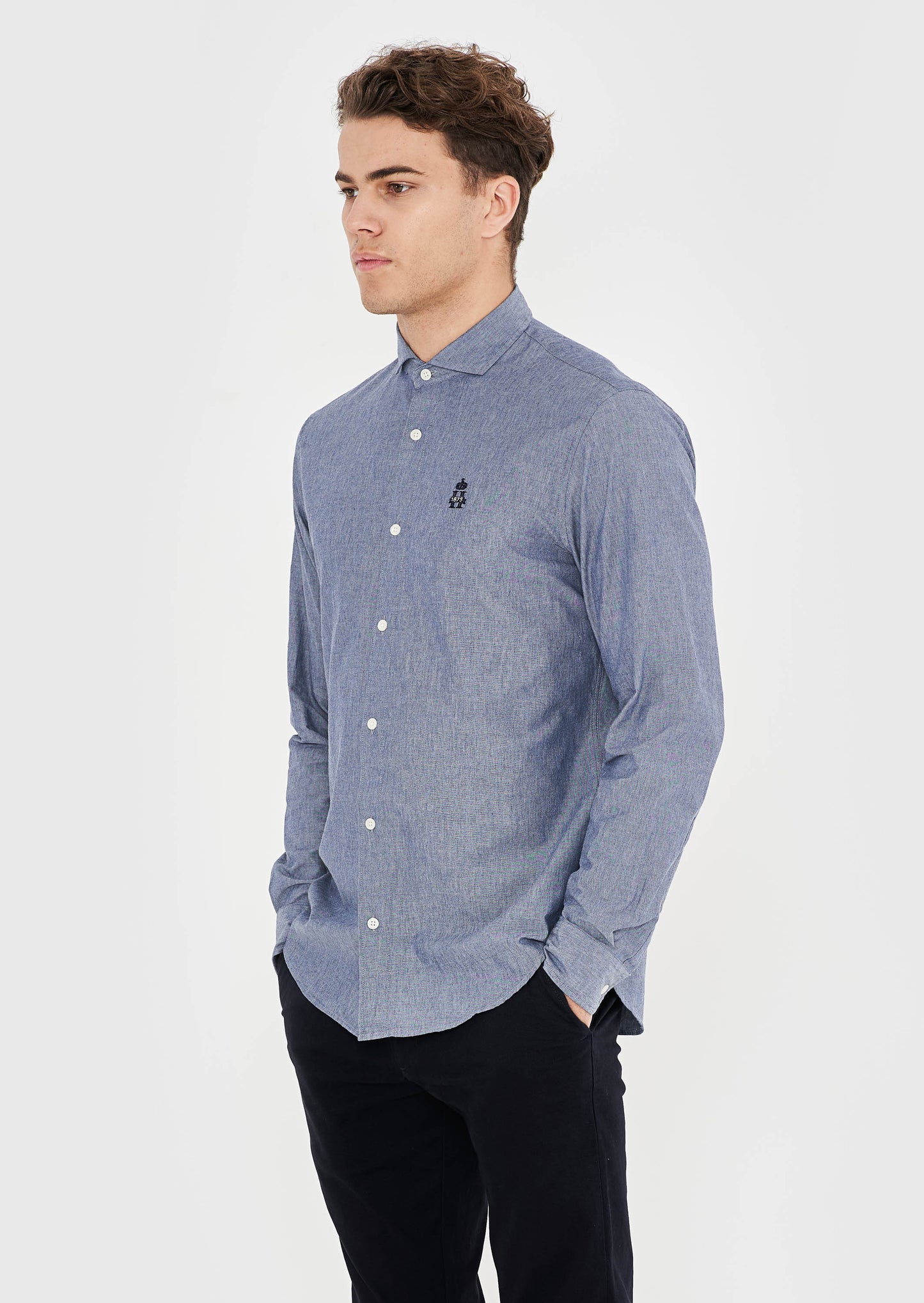 Chambray Hurlingham Polo Shirt