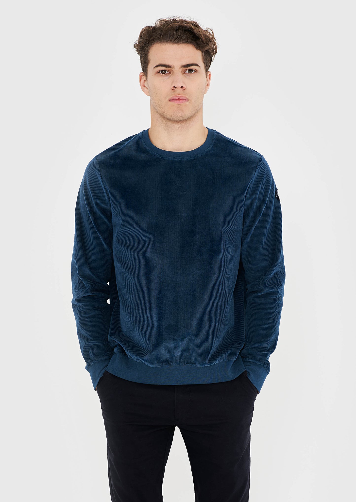 Stretch Corduroy Crew Neck Sweat