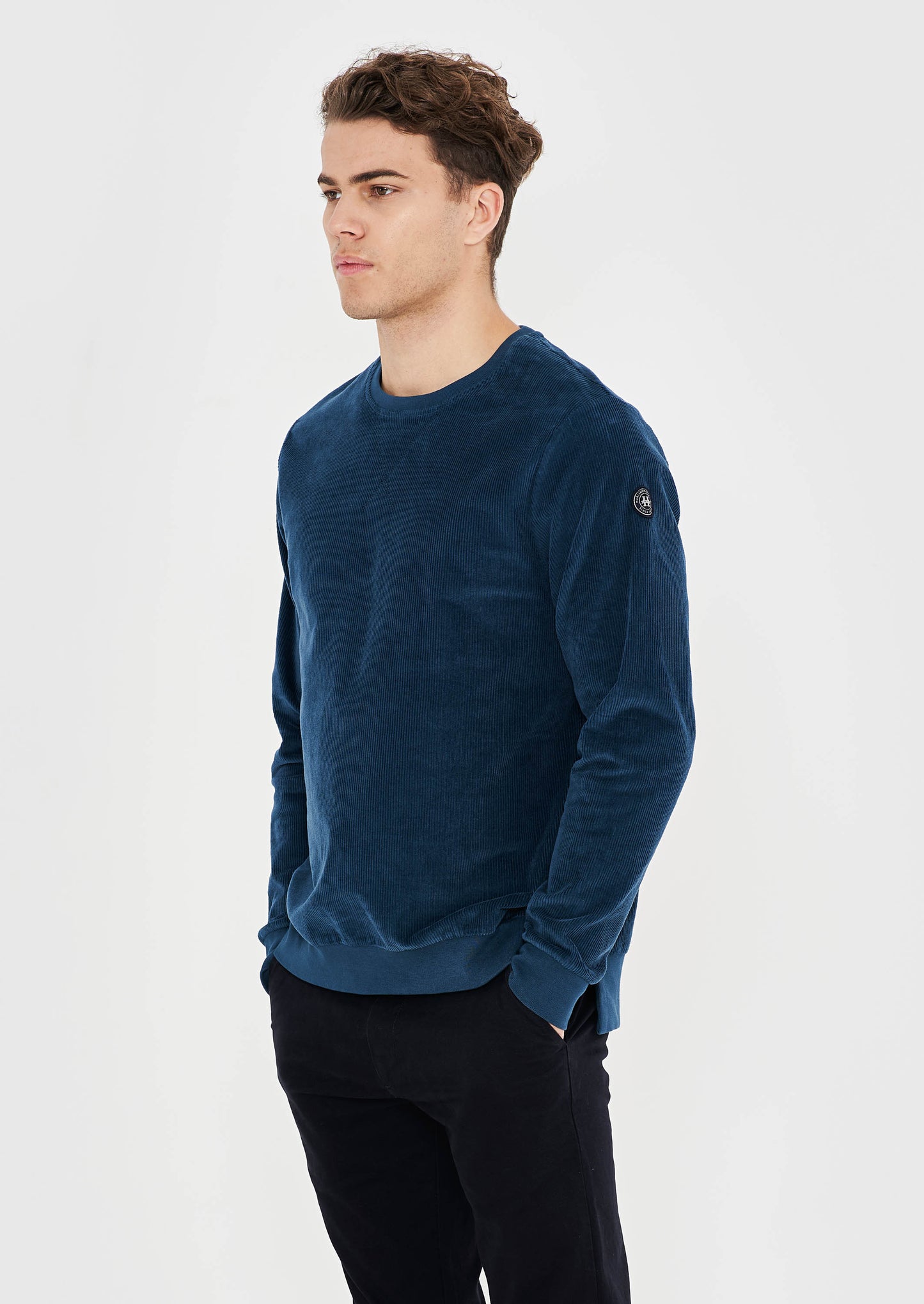 Stretch Corduroy Crew Neck Sweat
