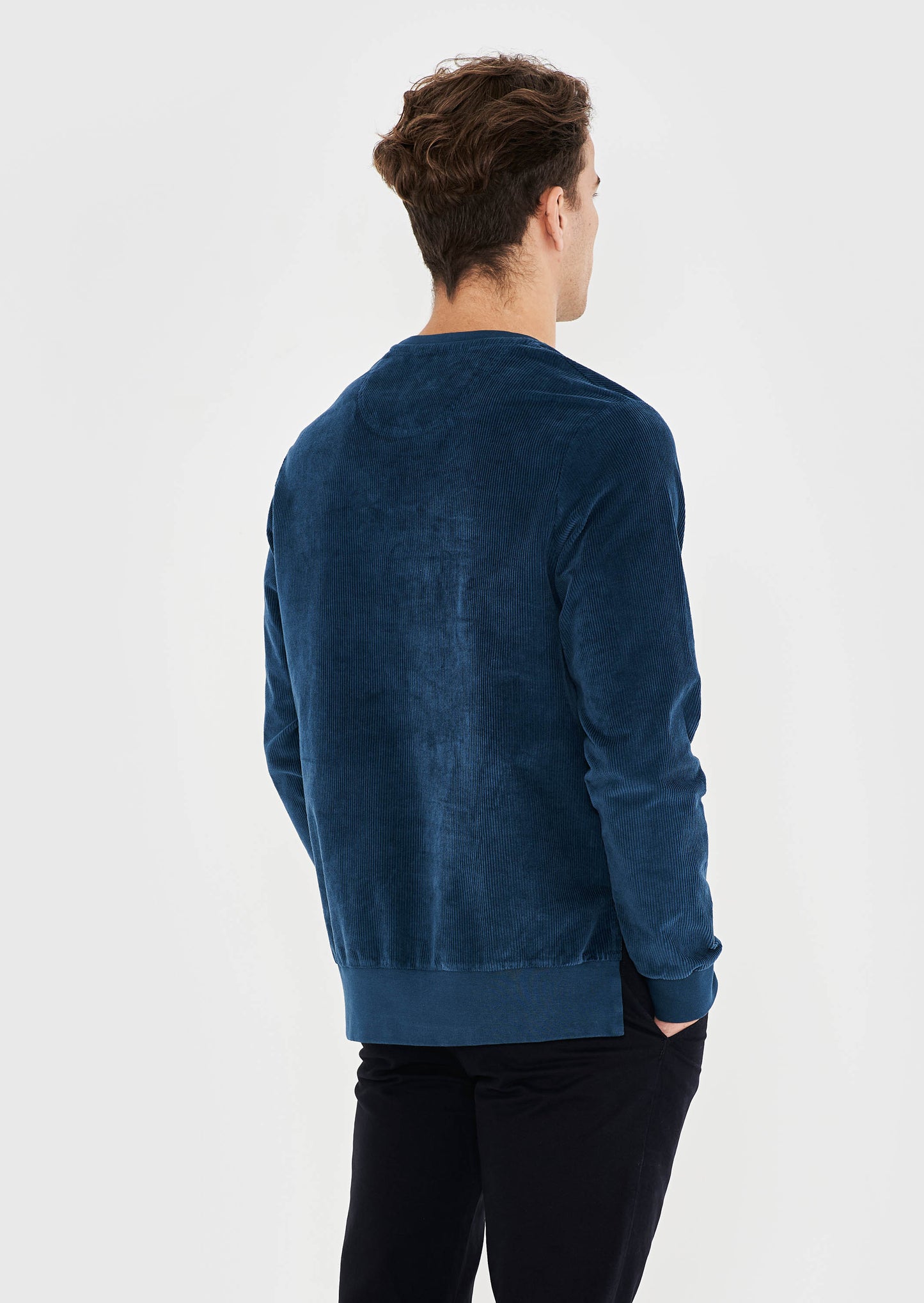 Stretch Corduroy Crew Neck Sweat