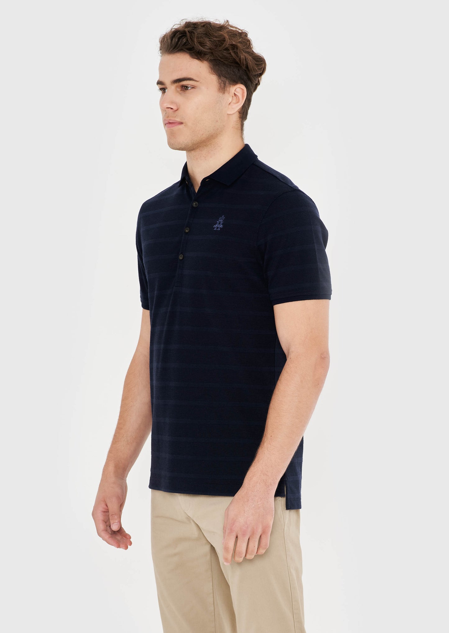 Hurlingham Polo Engineered Stripe Polo Shirt