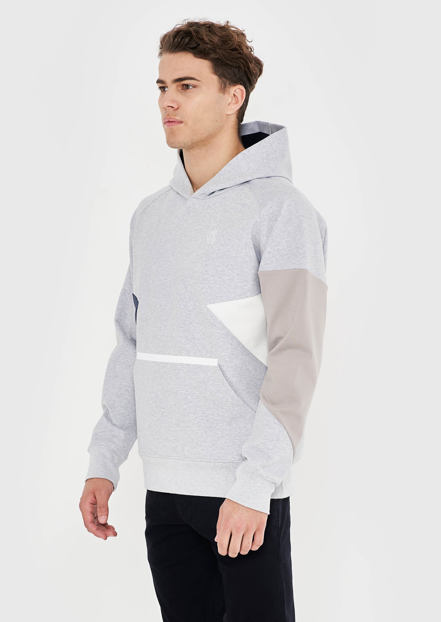 Hurlingham Polo Ribbons Colour Block Overhead Hoodie