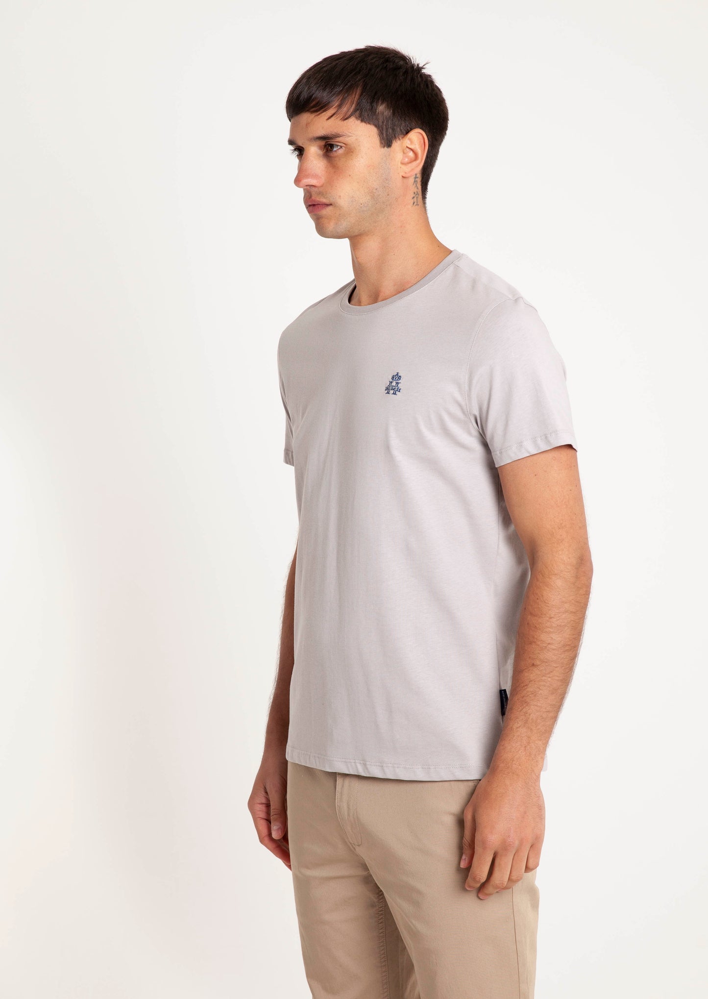 Small Logo T-Shirt - Light Ash