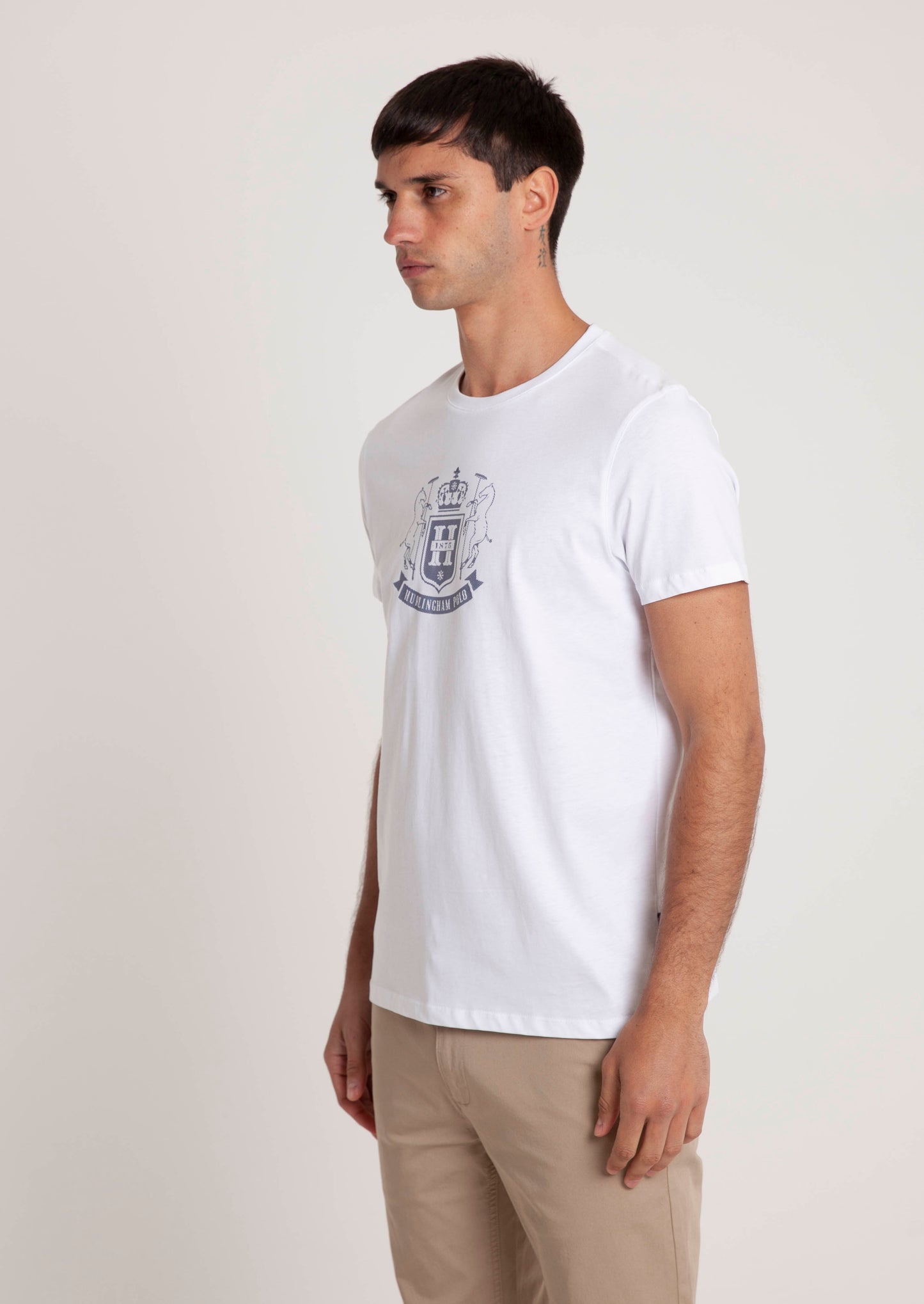 Tartan Crest T-Shirt - White