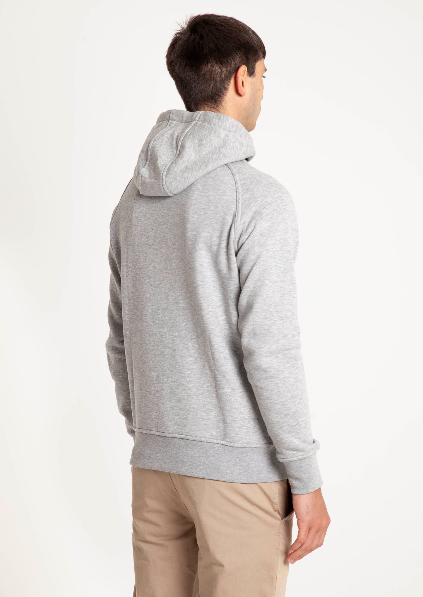 Raglan Overhead Hoodie - Grey Marl