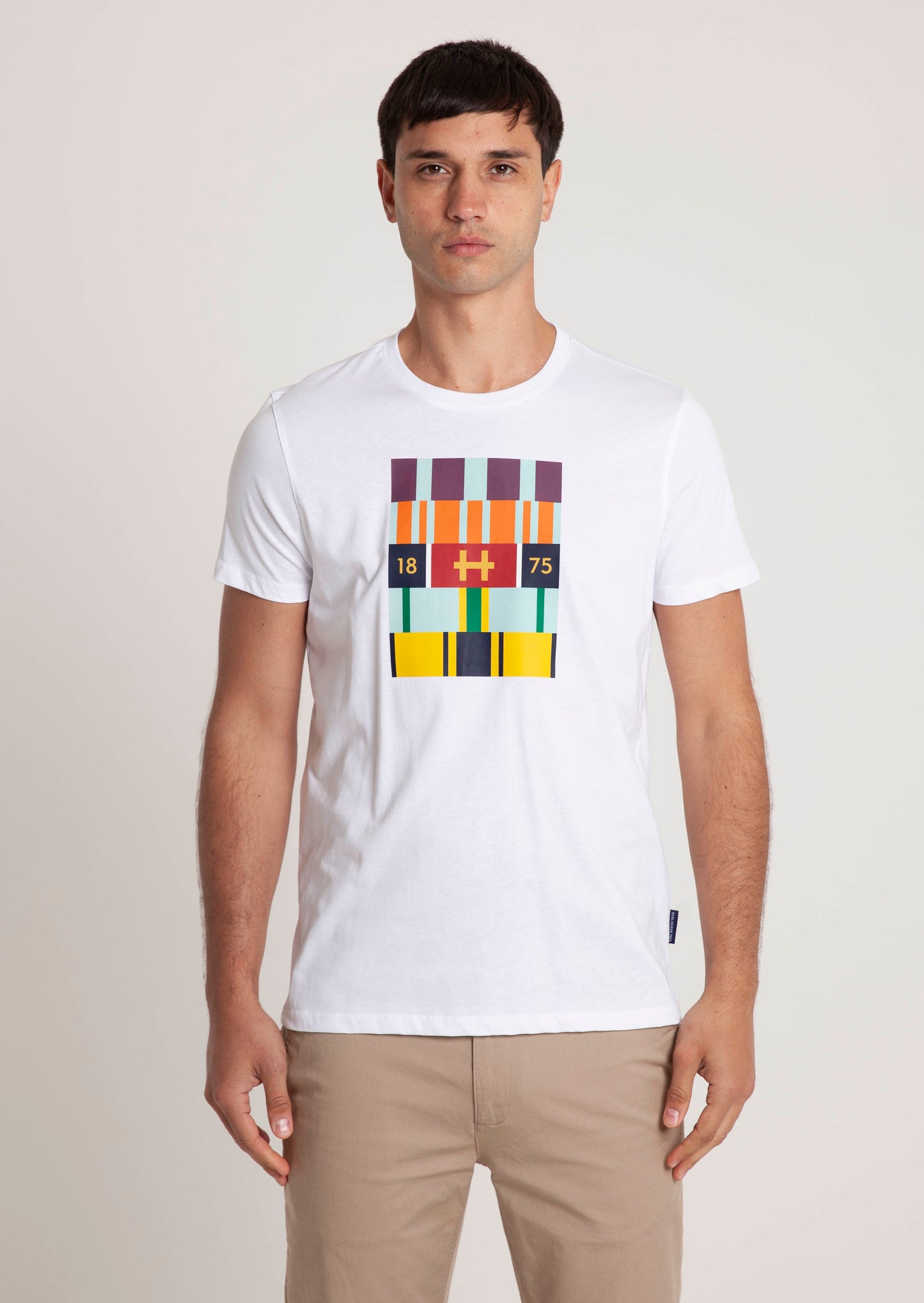 Ribbons Badge Graphic T - White