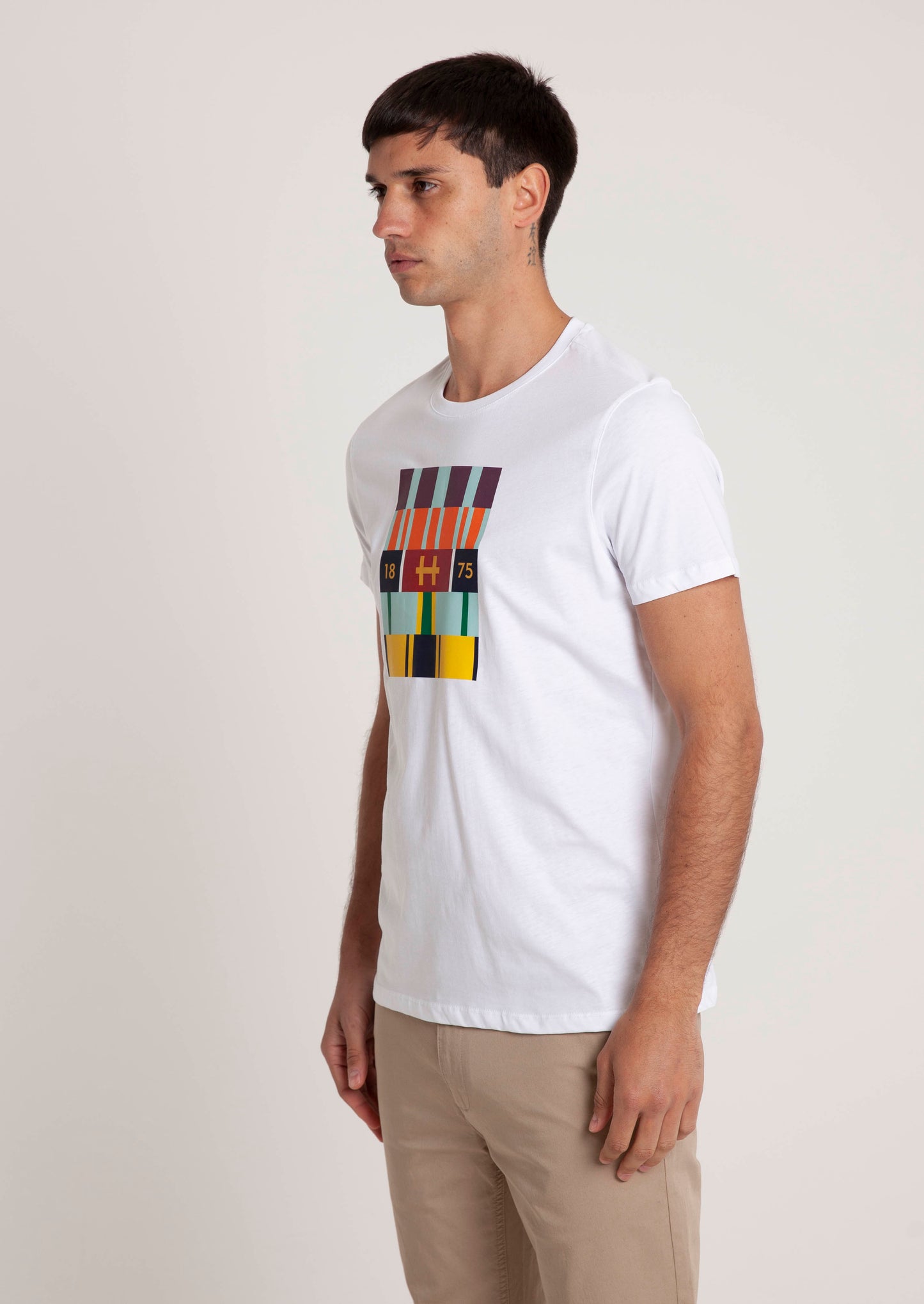 Ribbons Badge Graphic T - White
