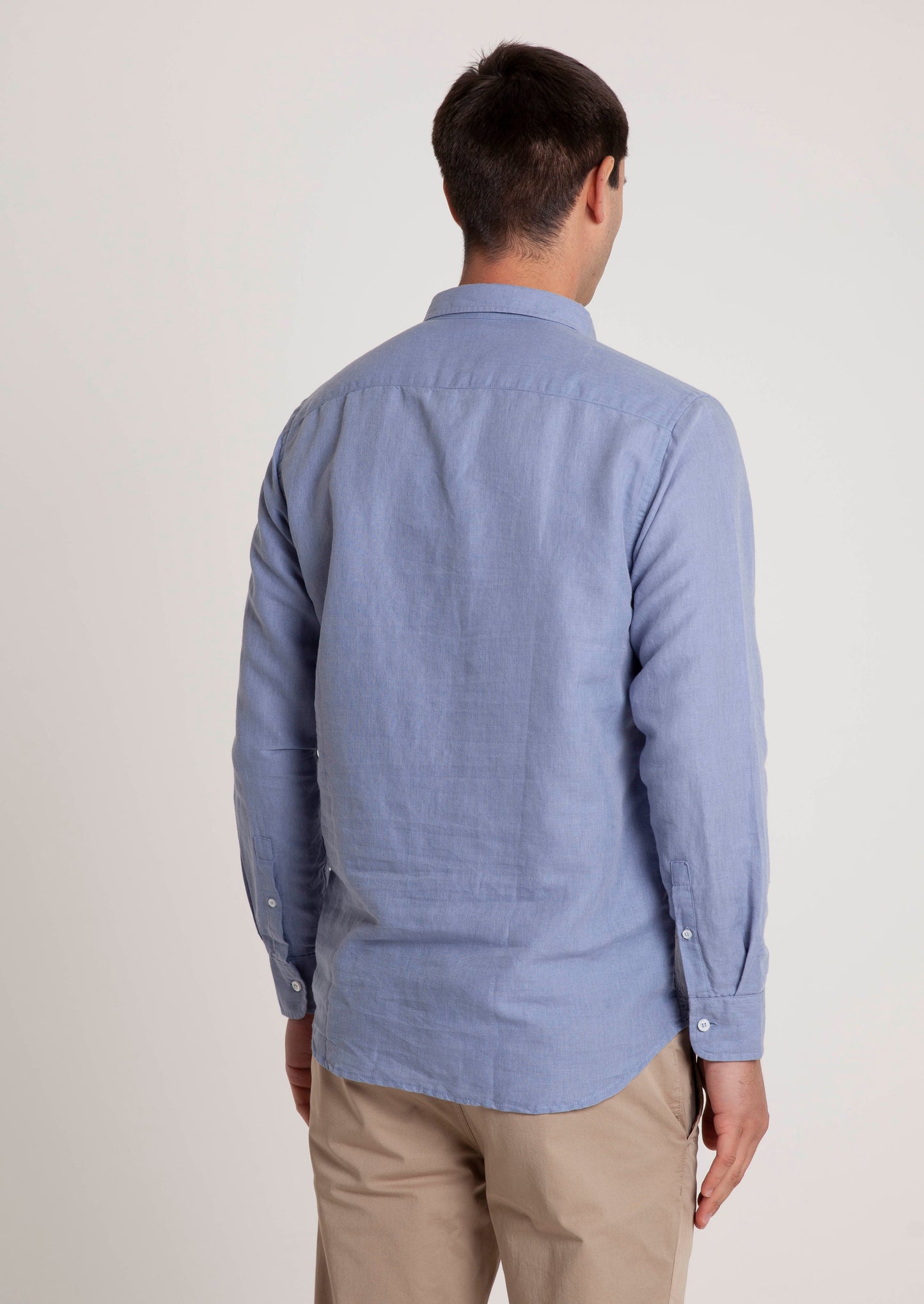 Plain Linen Shirt - Frost