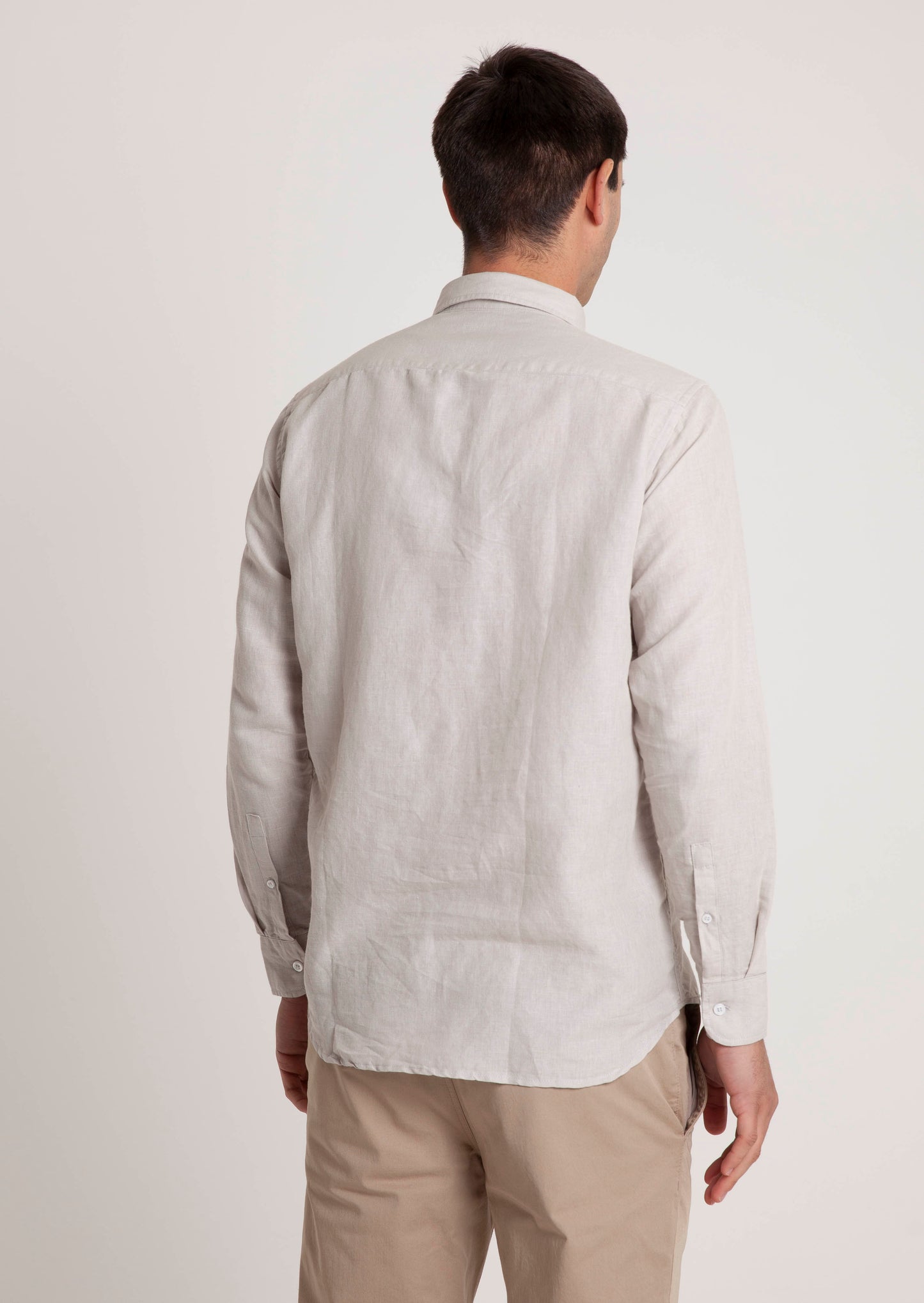 Plain Linen Shirt - Sand