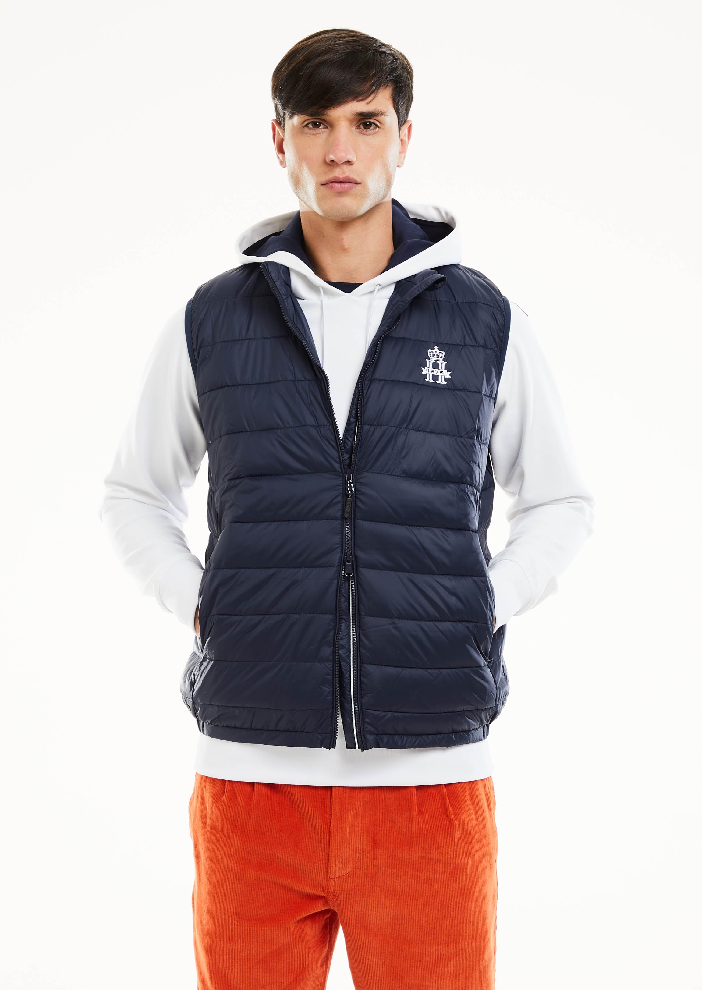 Lightweight Puffa Gilet Navy Hurlingham Polo