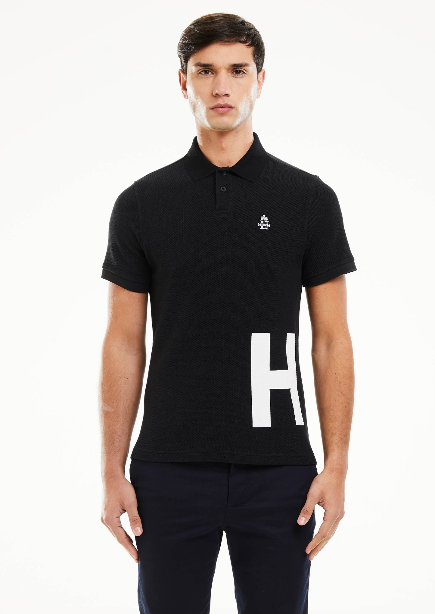 HLPL Printed Polo - Black
