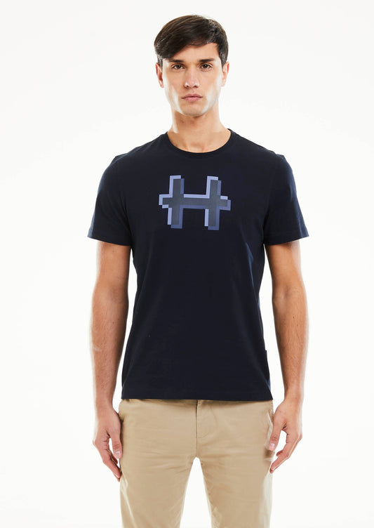 H Graphic T - Navy