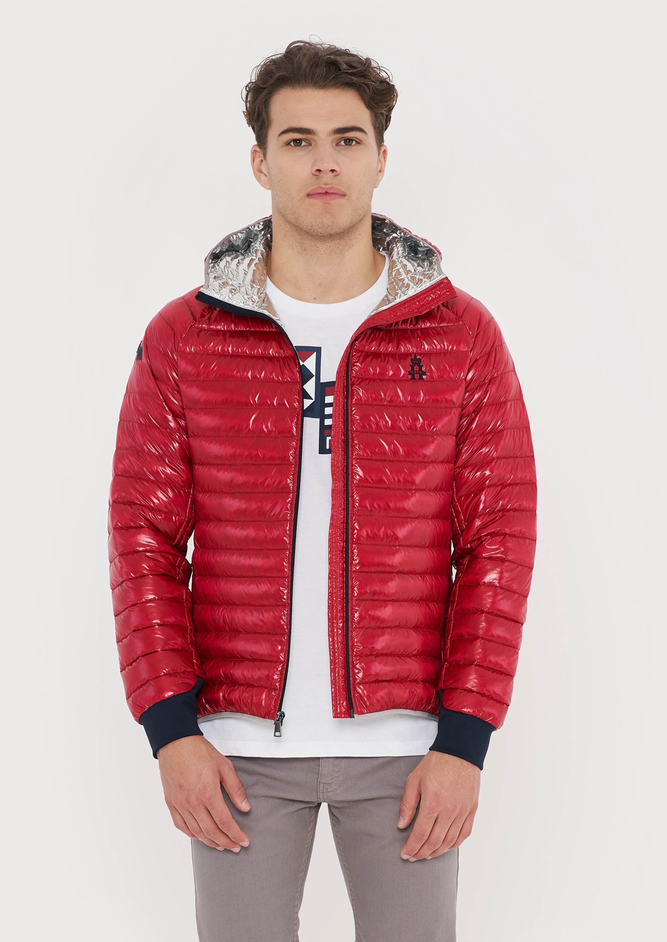 Hurlingham Polo Lightweight Down Jacket Scarlet