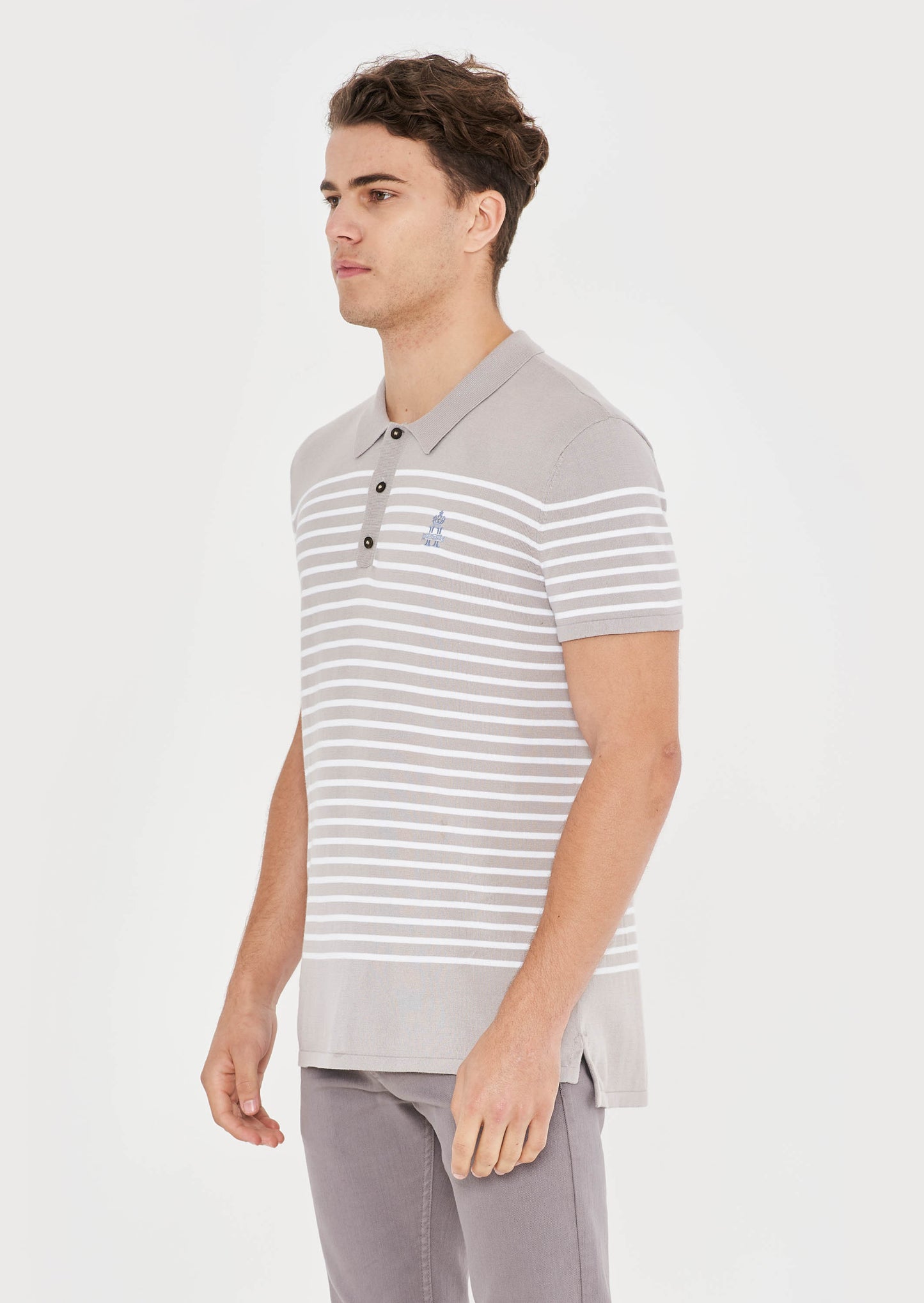 Hurlingham Polo Knitted Stripe Polo Shirt