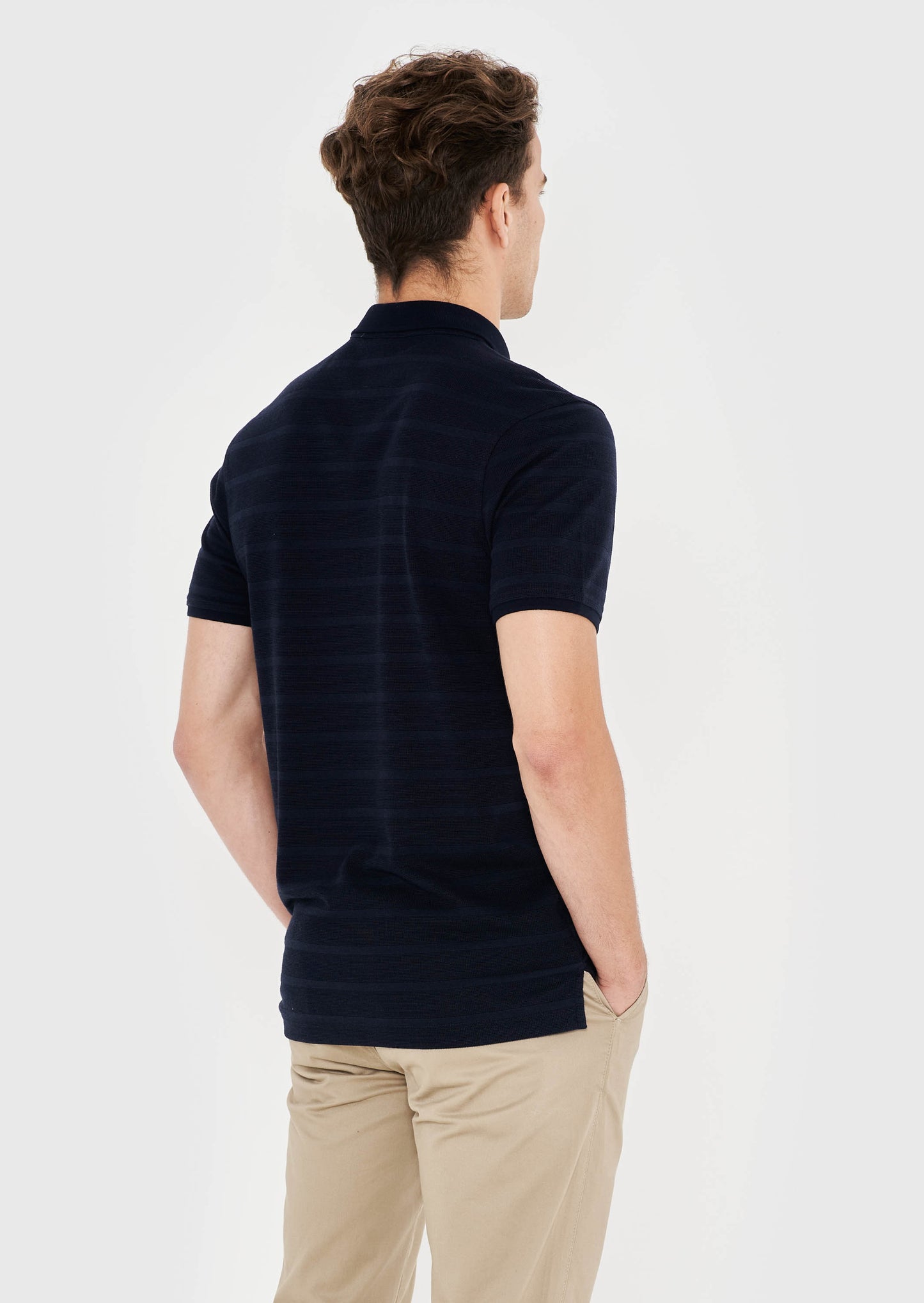Hurlingham Polo Engineered Stripe Polo Shirt