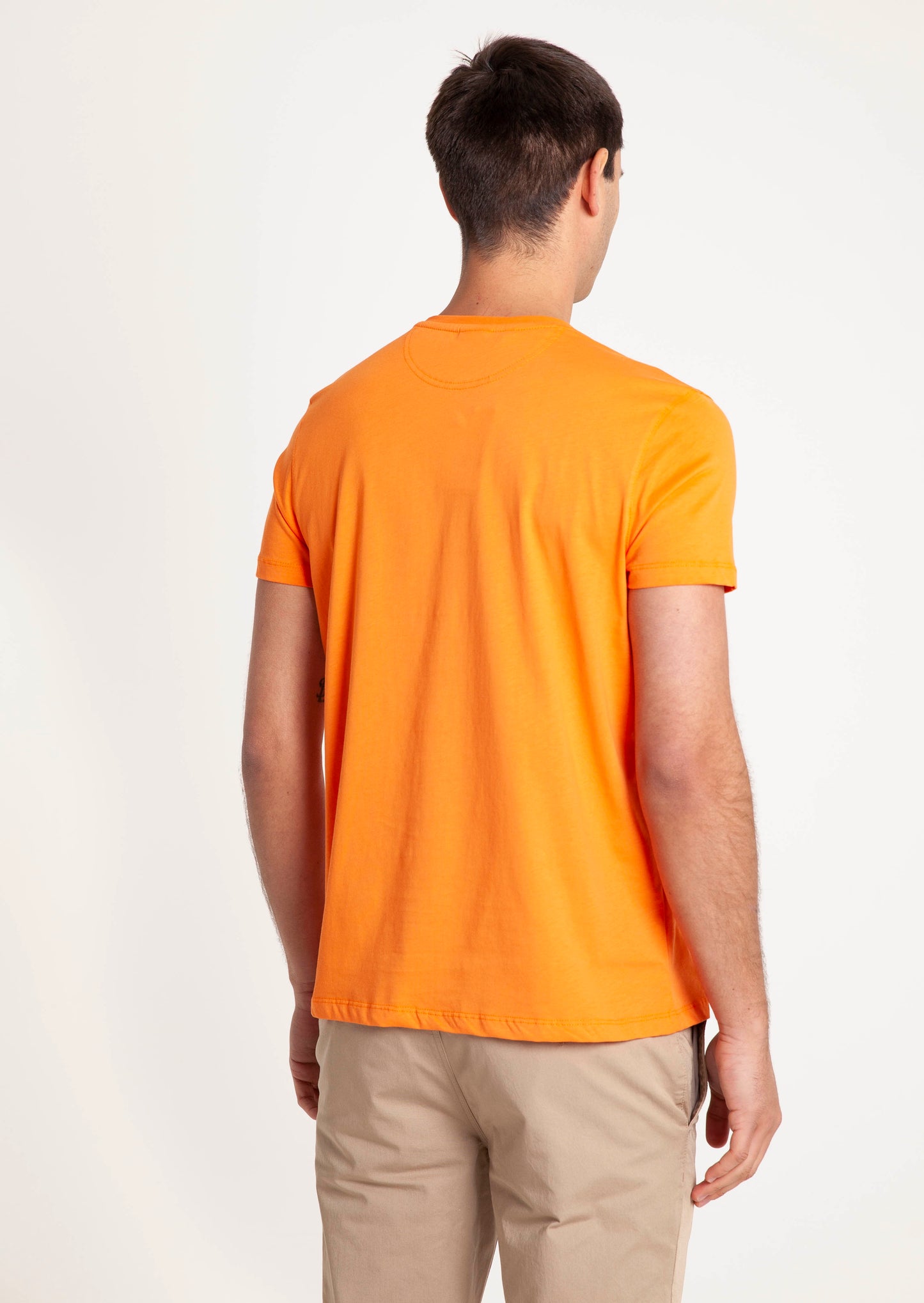 Tartan Crest T-Shirt - Tangerine