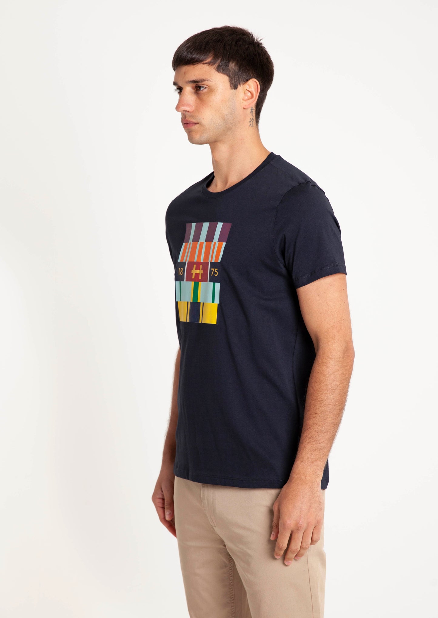 Hurlingham Polo Ribbons Badge Graphic T - Navy