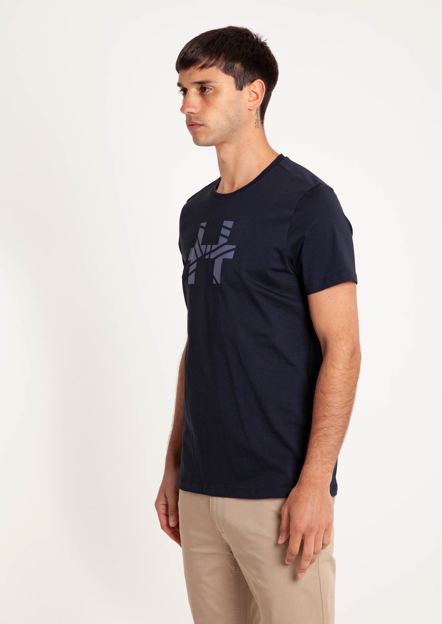 H Markings Graphic T - Navy