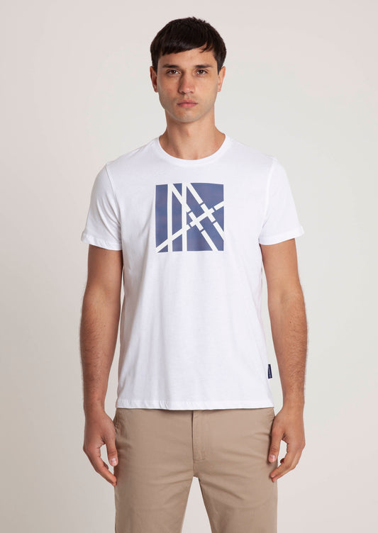 Snow markings Graphic T - White