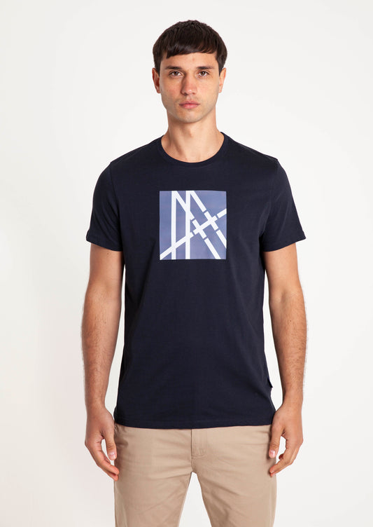 Snow markings Graphic T - Navy